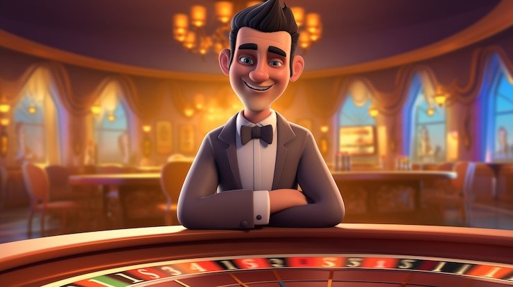 Meja blackjack dealer langsung di studio Allbet